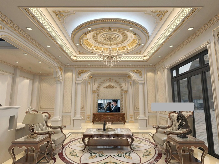 Ý Tưởng Thiết Kế Trần PU Đẹp Cho Phòng Khách