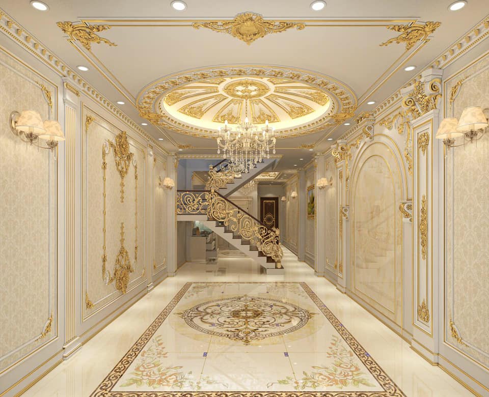 Lưu Ý Khi Thi Công Mâm Trần Cổ Điển PU